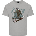 Scooter Skull Motorcycle MOD Biker Kids T-Shirt Childrens Sports Grey