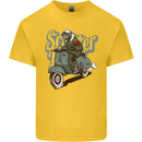 Scooter Skull Motorcycle MOD Biker Kids T-Shirt Childrens Yellow