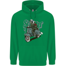 Scooter Skull Motorcycle MOD Biker Mens 80% Cotton Hoodie Irish Green