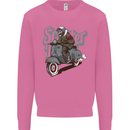 Scooter Skull Motorcycle MOD Biker Mens Sweatshirt Jumper Azalea