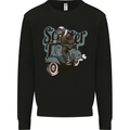 Scooter Skull Motorcycle MOD Biker Mens Sweatshirt Jumper Black