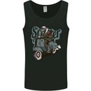 Scooter Skull Motorcycle MOD Biker Mens Vest Tank Top Black