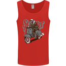 Scooter Skull Motorcycle MOD Biker Mens Vest Tank Top Red