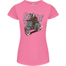 Scooter Skull Motorcycle MOD Biker Womens Petite Cut T-Shirt Azalea