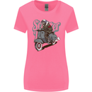 Scooter Skull Motorcycle MOD Biker Womens Wider Cut T-Shirt Azalea