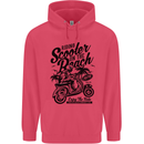 Scooter on the Beach MOD Childrens Kids Hoodie Heliconia