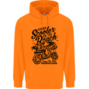 Scooter on the Beach MOD Childrens Kids Hoodie Orange