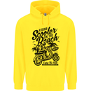 Scooter on the Beach MOD Childrens Kids Hoodie Yellow