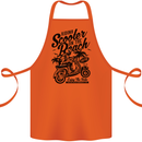 Scooter on the Beach MOD Cotton Apron 100% Organic Orange