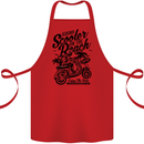 Scooter on the Beach MOD Cotton Apron 100% Organic Red