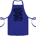 Scooter on the Beach MOD Cotton Apron 100% Organic Royal Blue
