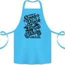 Scooter on the Beach MOD Cotton Apron 100% Organic Turquoise