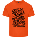Scooter on the Beach MOD Kids T-Shirt Childrens Orange