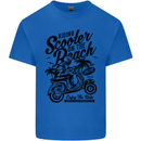 Scooter on the Beach MOD Kids T-Shirt Childrens Royal Blue