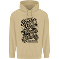 Scooter on the Beach MOD Mens 80% Cotton Hoodie Sand