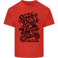 Scooter on the Beach MOD Mens Cotton T-Shirt Tee Top Red