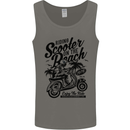 Scooter on the Beach MOD Mens Vest Tank Top Charcoal