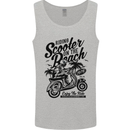 Scooter on the Beach MOD Mens Vest Tank Top Sports Grey