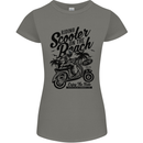 Scooter on the Beach MOD Womens Petite Cut T-Shirt Charcoal