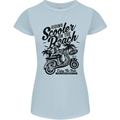 Scooter on the Beach MOD Womens Petite Cut T-Shirt Light Blue
