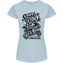Scooter on the Beach MOD Womens Petite Cut T-Shirt Light Blue