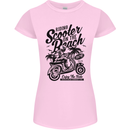 Scooter on the Beach MOD Womens Petite Cut T-Shirt Light Pink