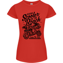Scooter on the Beach MOD Womens Petite Cut T-Shirt Red