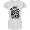 Scooter on the Beach MOD Womens Petite Cut T-Shirt White