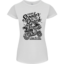 Scooter on the Beach MOD Womens Petite Cut T-Shirt White