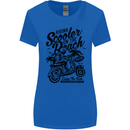 Scooter on the Beach MOD Womens Wider Cut T-Shirt Royal Blue