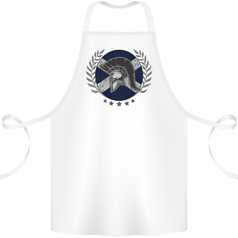 Scotland Bodybuilding Gym Training Scottish Cotton Apron 100% Organic White