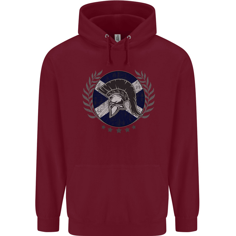 Scotland Bodybuilding Gym Training Scottish Mens 80% Cotton Hoodie Maroon