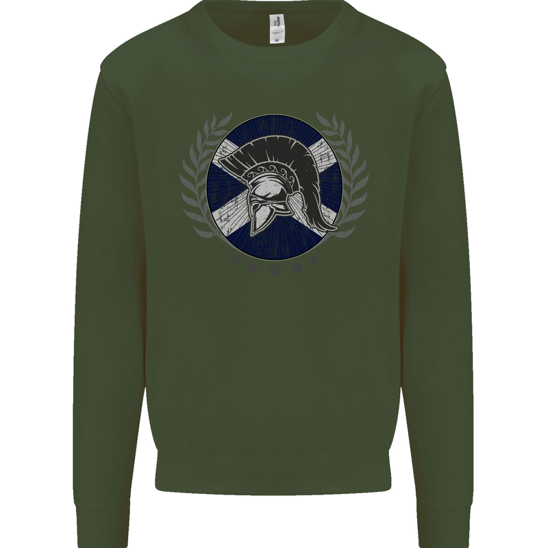 Scotland Bodybuilding Gym Training Scottish Mens Sweatshirt Jumper Forest Green