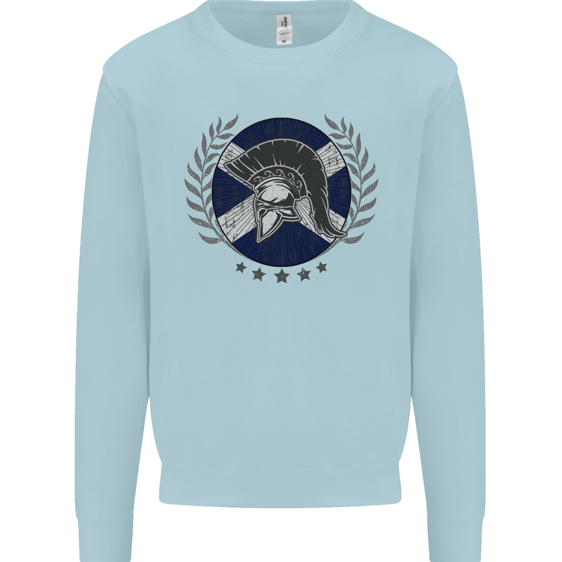 Scotland Bodybuilding Gym Training Scottish Mens Sweatshirt Jumper Light Blue