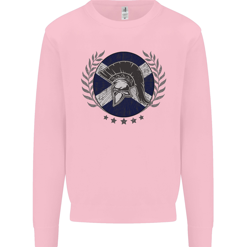 Scotland Bodybuilding Gym Training Scottish Mens Sweatshirt Jumper Light Pink