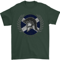 Scotland Bodybuilding Gym Training Scottish Mens T-Shirt 100% Cotton Forest Green
