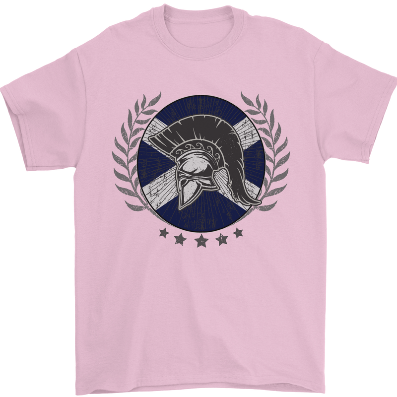 Scotland Bodybuilding Gym Training Scottish Mens T-Shirt 100% Cotton Light Pink