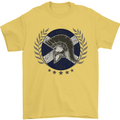 Scotland Bodybuilding Gym Training Scottish Mens T-Shirt 100% Cotton Yellow