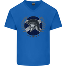 Scotland Bodybuilding Gym Training Scottish Mens V-Neck Cotton T-Shirt Royal Blue