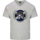 Scotland Bodybuilding Gym Training Scottish Mens V-Neck Cotton T-Shirt Sports Grey