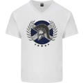 Scotland Bodybuilding Gym Training Scottish Mens V-Neck Cotton T-Shirt White