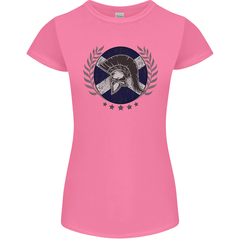 Scotland Bodybuilding Gym Training Scottish Womens Petite Cut T-Shirt Azalea