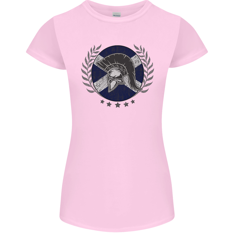 Scotland Bodybuilding Gym Training Scottish Womens Petite Cut T-Shirt Light Pink