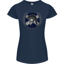 Scotland Bodybuilding Gym Training Scottish Womens Petite Cut T-Shirt Navy Blue