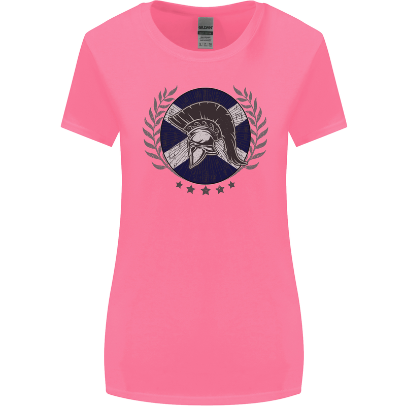 Scotland Bodybuilding Gym Training Scottish Womens Wider Cut T-Shirt Azalea
