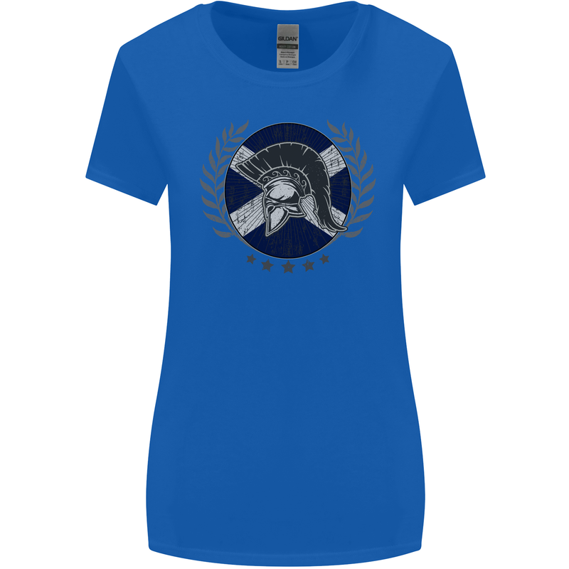 Scotland Bodybuilding Gym Training Scottish Womens Wider Cut T-Shirt Royal Blue