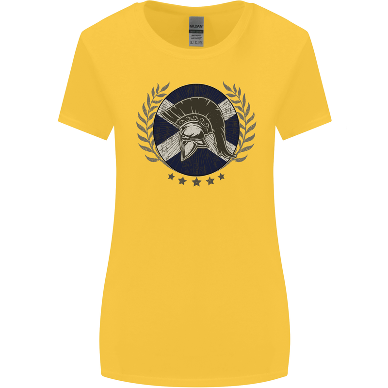 Scotland Bodybuilding Gym Training Scottish Womens Wider Cut T-Shirt Yellow