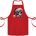 Scotland Christmas Skull Xmas Scottish Flag Biker Cotton Apron 100% Organic Red