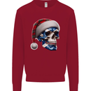 Scotland Christmas Skull Xmas Scottish Flag Biker Kids Sweatshirt Jumper Red