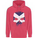 Scotland Skull Scottish Gym Flag Biker Childrens Kids Hoodie Heliconia